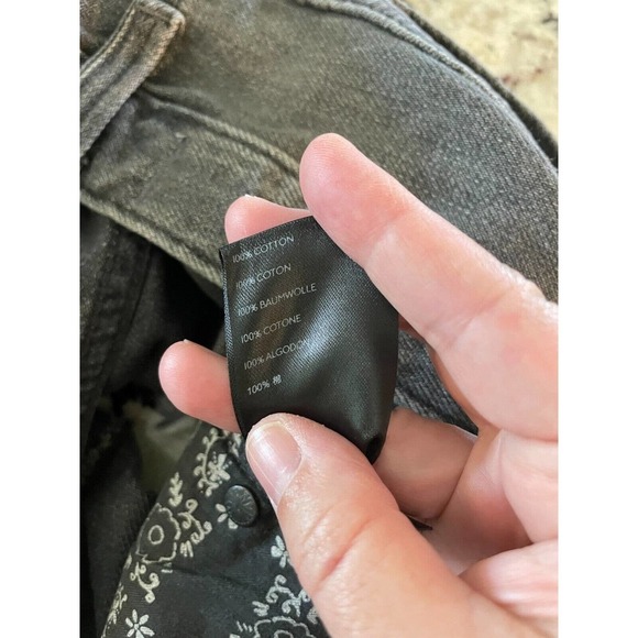 Free People We the Free Shorts Womens 28 Distressed Jean Button Fly Cuffed Gray - Picture 9 of 14